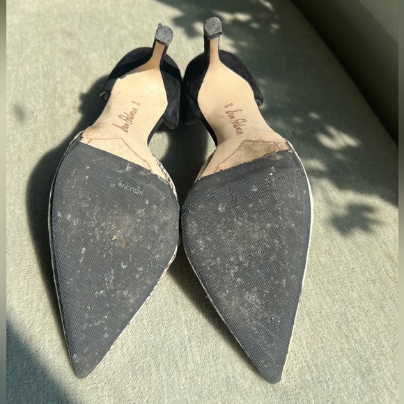 Sam Elderman Women’s Heels Size 8.5 Suede And Snakeskin - Picture 5 of 9